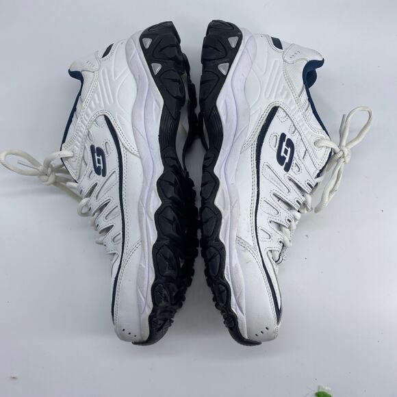 Men's 9 SKECHERS After Burn Memory Fit Reprint White Missing Insoles  50127EWW - Picture 7 of 12